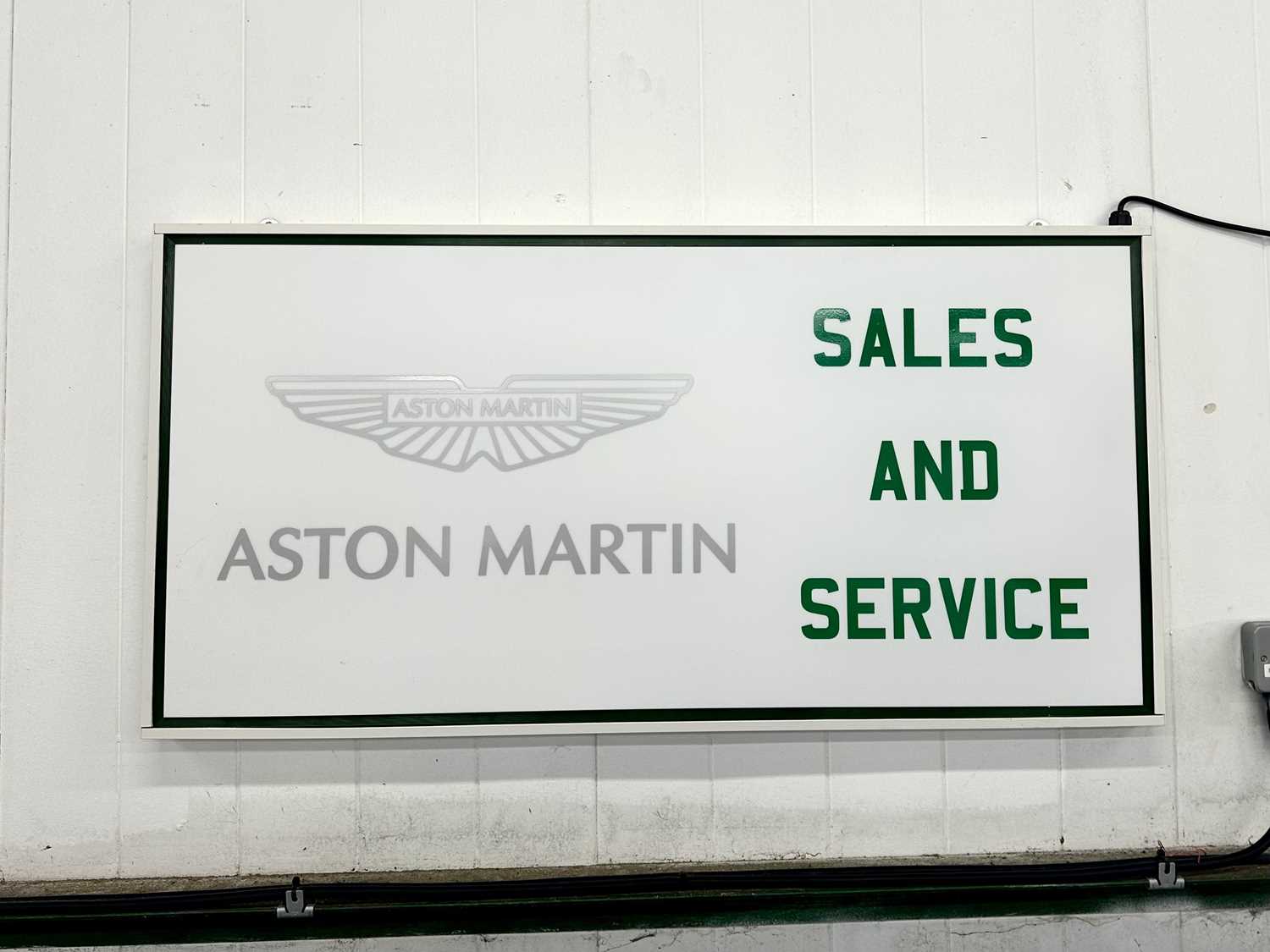 Lot 6 - Illuminated Garage Sign - ASTON MARTIN - NO RESERVE