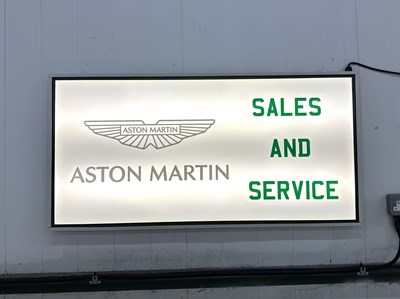 Lot 6 - Illuminated Garage Sign - ASTON MARTIN - NO RESERVE