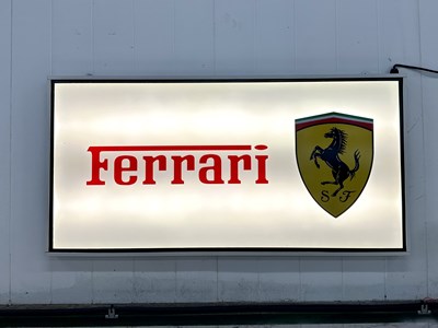 Lot 62 - Illuminated Garage Sign - Ferrari - NO RESERVE