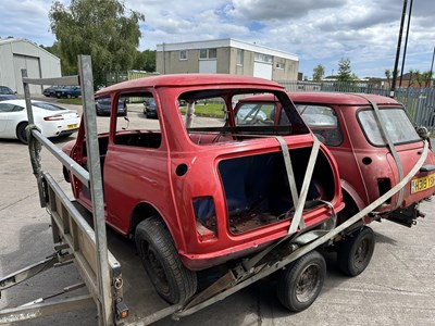 Lot 10 - Pair of Minis and trailer - NO RESERVE