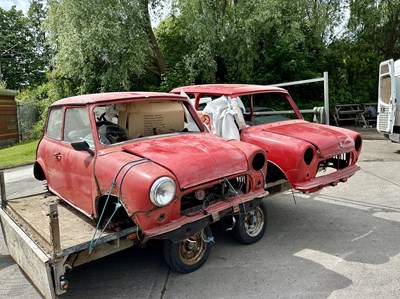 Lot 10 - Pair of Minis and trailer - NO RESERVE