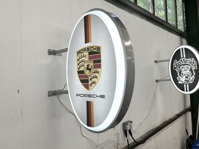 Lot 85 - Illuminated Porsche Sign - NO RESERVE