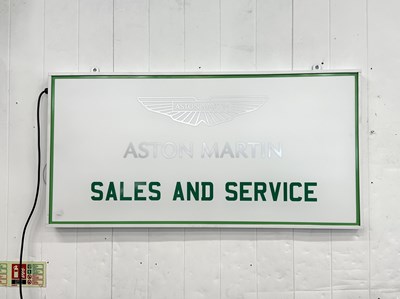 Lot 18 - Illuminated Garage Sign - ASTON MARTIN  - NO RESERVE