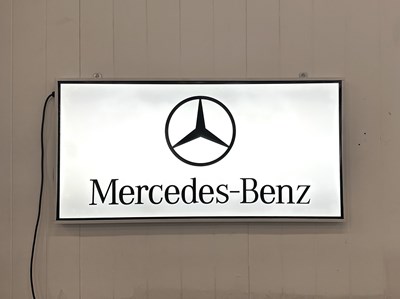 Lot 64 - Illuminated Garage Sign - Mercedes-Benz - NO RESERVE
