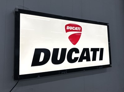 Lot 123 - Illuminated Garage Sign Ducati - NO RESERVE