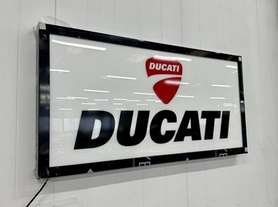 Lot 123 - Illuminated Garage Sign Ducati - NO RESERVE