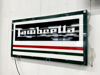 Lot 136 - Illuminated Garage Sign Lambretta - NO RESERVE