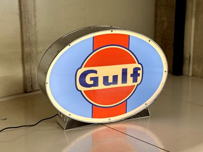 Lot 14 - Illuminated Garage Sign - GULF- NO RESERVE