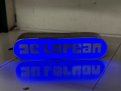 Lot 56 - Illuminated Garage Sign - DELOREAN- NO RESERVE