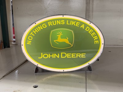 Lot 61 - Illuminated Garage Sign - John Deere - NO RESERVE