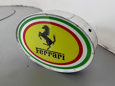 Lot 91 - Oval Illuminated Garage Sign - Ferrari - NO RESERVE