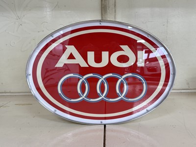 Lot 38 - Oval Illuminated Garage Sign - Audi - NO RESERVE
