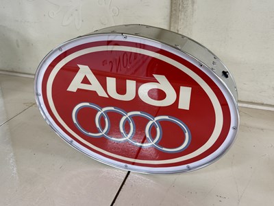 Lot 38 - Oval Illuminated Garage Sign - Audi - NO RESERVE