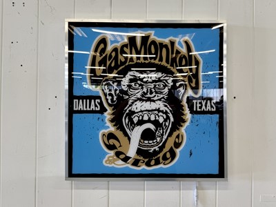Lot 92 - Illuminated Square Garage Sign - Gas Monkey - NO RESERVE
