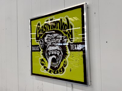 Lot 90 - Illuminated Square Garage Sign - Gas Monkey - NO RESERVE