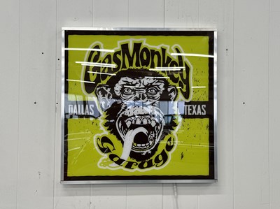 Lot 90 - Illuminated Square Garage Sign - Gas Monkey - NO RESERVE