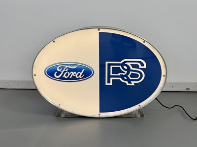Lot 61 - Oval Illuminated Garage Sign - Ford RS - NO RESERVE
