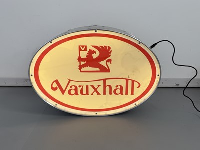 Lot 159 - Oval Illuminated Garage Sign - Vauxhall - NO RESERVE
