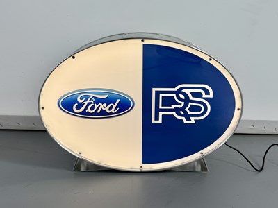 Lot 18 - Oval Illuminated Garage Sign - Ford RS - NO RESERVE