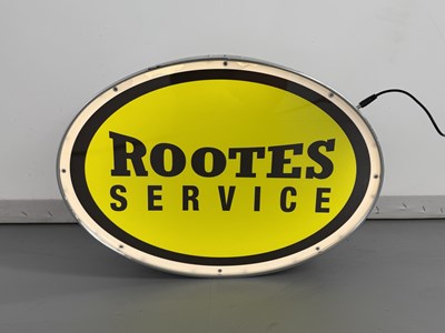 Lot 196 - Oval Illuminated Garage Sign - Rootes Service - NO RESERVE