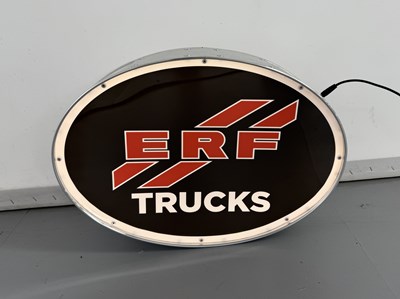 Lot 106 - Oval Illuminated Garage Sign - ERF Trucks - NO RESERVE