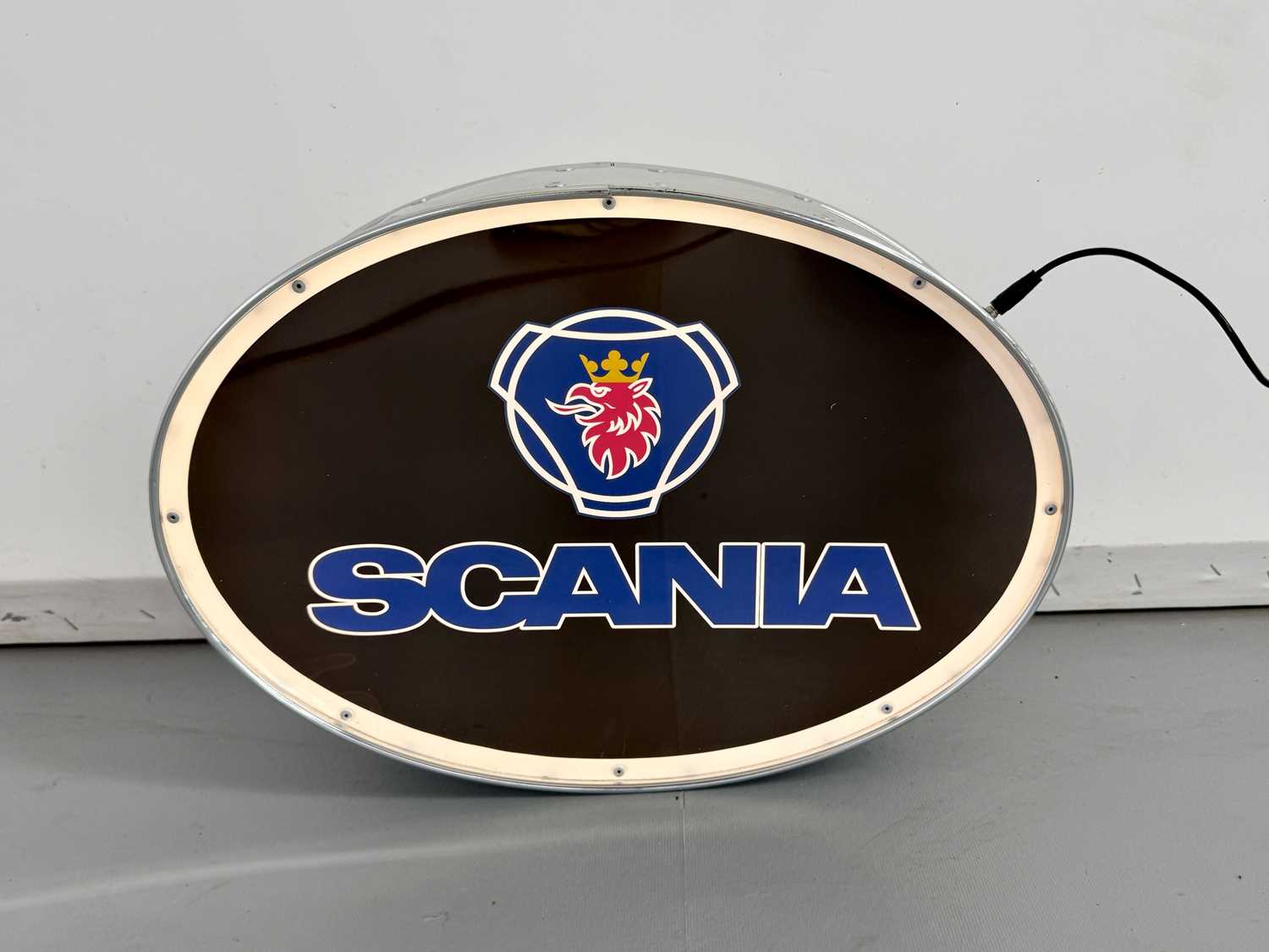 Lot 64 - Oval Illuminated Garage Sign - Scania - NO