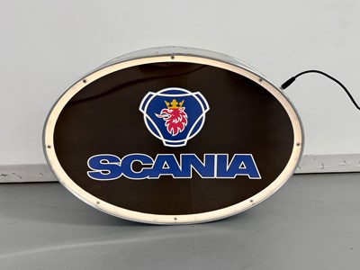 Lot 64 - Oval Illuminated Garage Sign - Scania - NO RESERVE