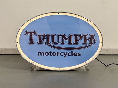 Lot 162 - Oval Illuminated Garage Sign - Triumph - NO RESERVE