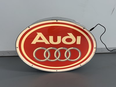 Lot 200 - Oval Illuminated Garage Sign - Audi - NO RESERVE