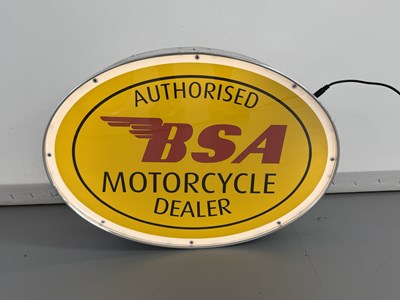 Lot 29 - Oval Illuminated Garage Sign - BSA - NO RESERVE