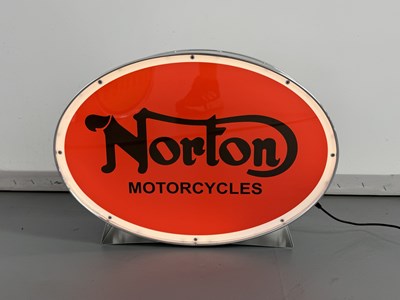 Lot 182 - Oval Illuminated Garage Sign - Norton - NO RESERVE