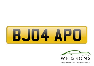 Lot 182 - Registration - BJ04 APO - NO RESERVE