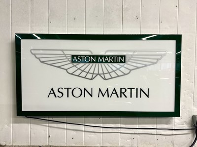 Lot 25 - Illuminated Garage Sign Aston Martin - NO RESERVE