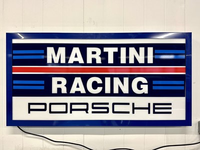 Lot 61 - Illuminated Garage Sign Porsche Martini Racing - NO RESERVE