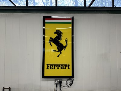 Lot 81 - Illuminated Garage Sign Ferrari - NO RESERVE