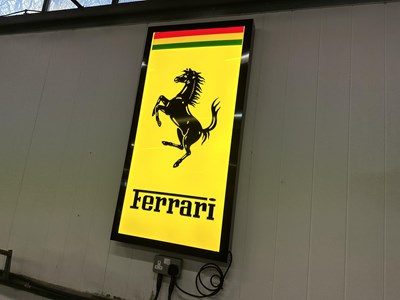 Lot 81 - Illuminated Garage Sign Ferrari - NO RESERVE