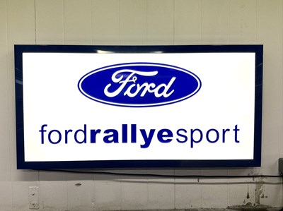 Lot 119 - Illuminated Garage Sign Ford Rallye Sport - NO RESERVE