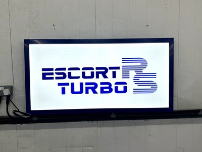 Lot 37 - Illuminated Garage Sign Escort RS Turbo - NO RESERVE