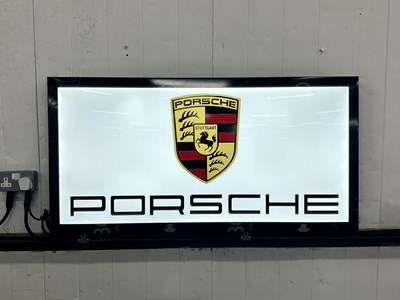 Lot 140 - Illuminated Garage Sign Porsche - NO RESERVE