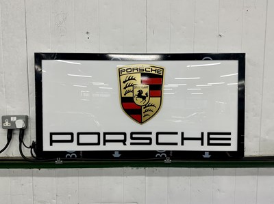 Lot 140 - Illuminated Garage Sign Porsche - NO RESERVE
